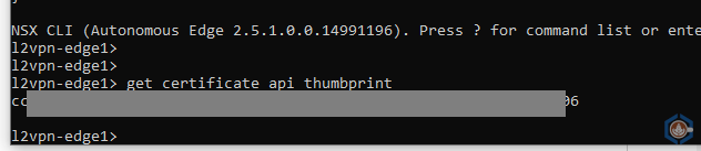 Primay Edge API Thumbprint